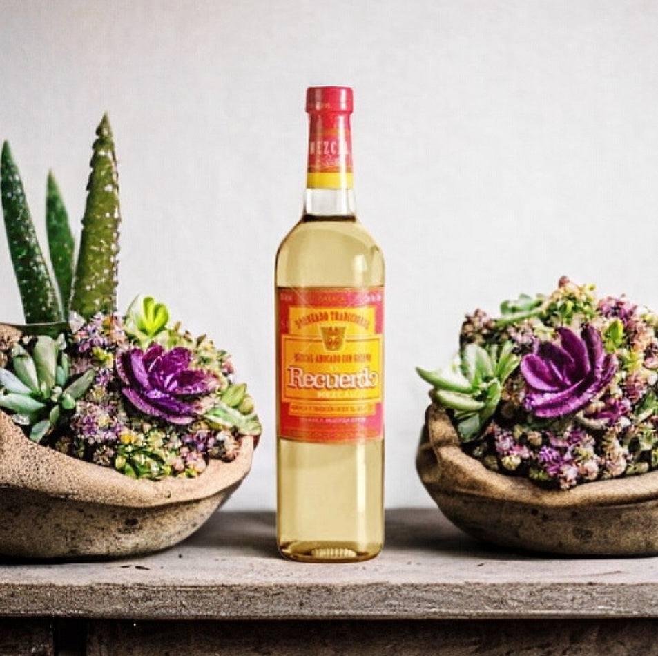 
                  
                    Mezcal El Recuerdo Joven - Agave avec larve 70 cl
                  
                